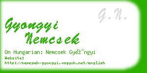 gyongyi nemcsek business card